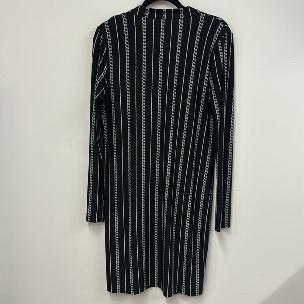Michael Kors black chain tie neck dress L - Picture 8 of 8